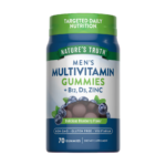 NATURE’S TRUTH, Men's Multivitamin Gummies, with B12, D3 & Zinc, 70 Gummies, 35 Servings - Delicious Blueberry