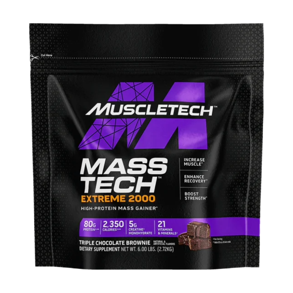 MuscleTech, Mass Tech Extreme 2000, 2.72kg, 5 Servings - Triple Chocolate Brownie