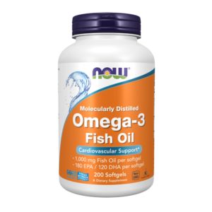 NOW Foods, Omega-3 Fish Oil, Molecularly 200 Distilled Softgels, 100 servings