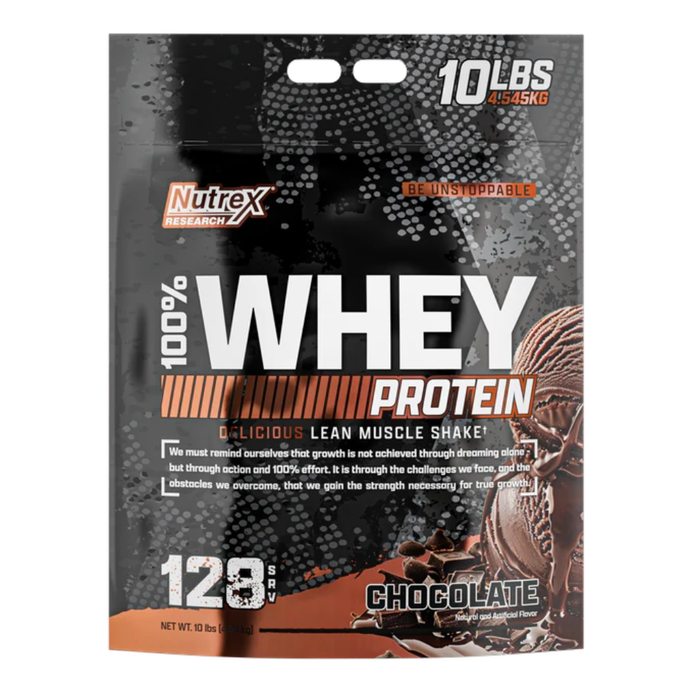 Nutrex Research, 100% Whey Protein, 4.54kg, 128 Servings - Chocolate