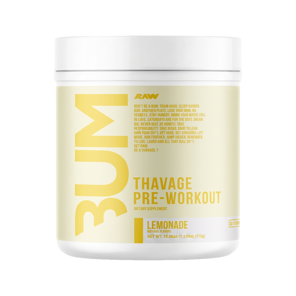 Raw Nutrition, Thavage Pre-Workout, 505g, 40/20 Servings - Lemonade