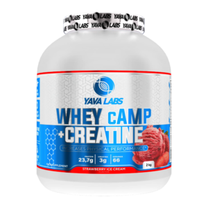 Yava Labs, Whey CAMP + CREATINE, 2KG, 66 Servings - Strawberry Ice Cream